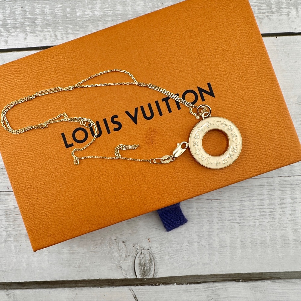 Authentic Louis Vuitton charm necklace with 18” gold chain. - Picture 5 of 6